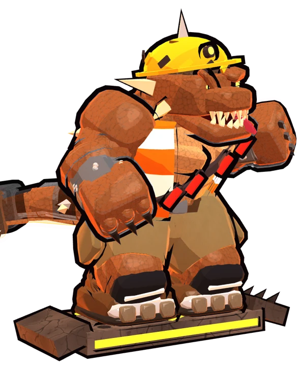 Bonkers the Ankylosaurus on a stone board